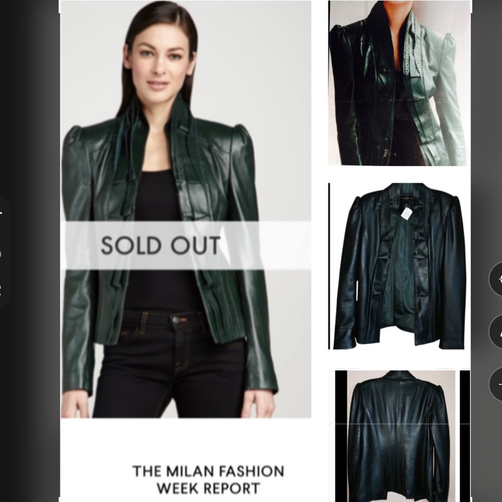 BAGATELLE DK GREEN LEATHER JACKET, GREEN IS A TOP FASHION COLOR IN 2025 AGAIN !